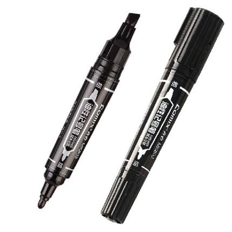 齐心COMIX 10支/盒 价格为单支价格 办公专用大双头油性记号笔 粗笔标记笔大头笔 MK803