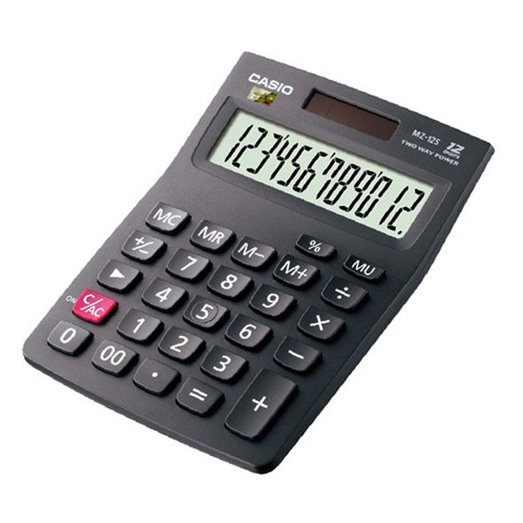 卡西欧CASIO 日常财务超市收银用 桌面办公小型计算器 MZ-12S