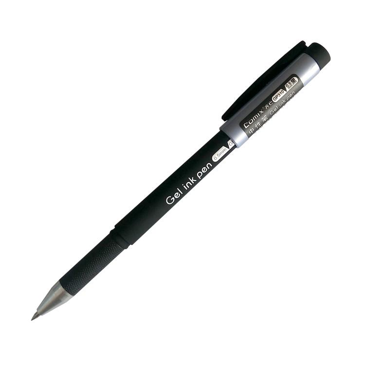 齐心COMIX 黑色0.5mm子弹头白领中性笔办公用碳素笔 GP310 12支/盒 价格为单支价格